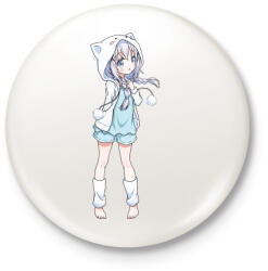 printfashion anime - Kitűző, hűtőmágnes - Fehér (4720520)