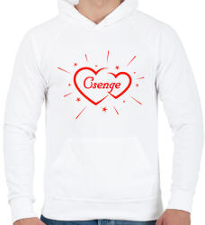 printfashion Csenge - Férfi kapucnis pulóver - Fehér (11782088)