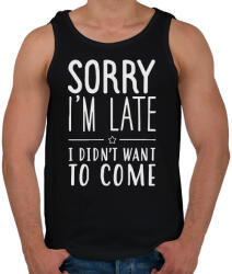 printfashion I'm late - Férfi atléta - Fekete (683564)