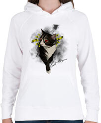 printfashion cat mom - Női kapucnis pulóver - Fehér (2188061)