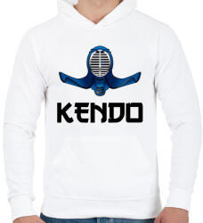 printfashion KENDO - Férfi kapucnis pulóver - Fehér (9452197)