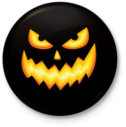 printfashion Halloween tökfej - Kitűző, hűtőmágnes - Fekete (3095373)