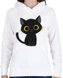 printfashion Cica - Női kapucnis pulóver - Fehér (16560964)