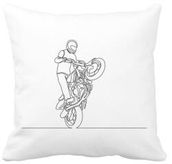 printfashion Vonalas motoros minta - Párnahuzat, Díszpárnahuzat - Fehér (6366888)