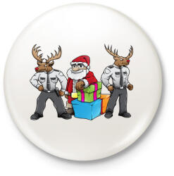 printfashion Santa Security - Kitűző, hűtőmágnes - Fehér (3075992)
