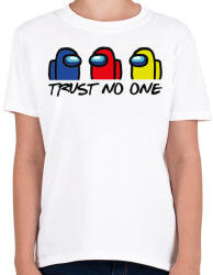 printfashion Among us trust no one - ne bízz senkiben - Gyerek póló - Fehér (4120608)