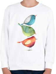 printfashion Birds - Gyerek pulóver - Fehér (1254157)