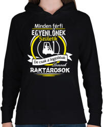 printfashion Raktáros a legjobb - Női kapucnis pulóver - Fekete (4878965)