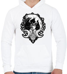 printfashion Moon fox - Férfi kapucnis pulóver - Fehér (9458999)