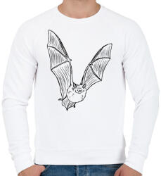 printfashion Repülő denevér - Férfi pulóver - Fehér (13250195)
