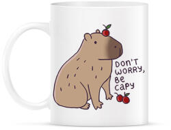 printfashion Capybara - don't worry, be capy - Bögre - Fehér (13231946)