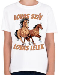 printfashion Lovas szív, lovas lélek - Gyerek póló - Fehér (2748230)