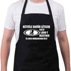 printfashion Kétféle sofőr: Lada - Kötény - Fekete (4933294)