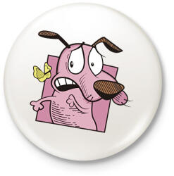 printfashion Bátor, a gyáva kutya - Kitűző, hűtőmágnes - Fehér (16011477)