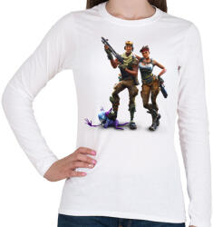 printfashion Fortnite Battle Royale Bajnokok - Női hosszú ujjú póló - Fehér (1240099)