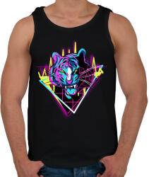 printfashion Neon tigris - Férfi atléta - Fekete (5188416)