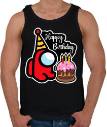 printfashion Szülinapos among us - Férfi atléta - Fekete (12423529)