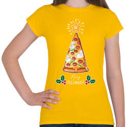 printfashion Merry Pizzamas fehér - Női póló - Sárga (5765344)