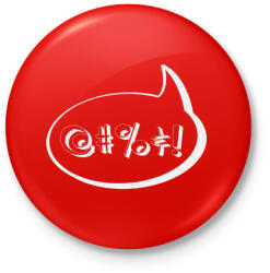 printfashion agrrr-white - Kitűző, hűtőmágnes - Piros (3107993)