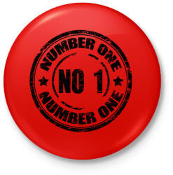 printfashion Number 1 - Kitűző, hűtőmágnes - Piros (3109077)
