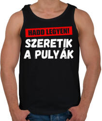 printfashion Szeretik a pulyák - Férfi atléta - Fekete (16166046)