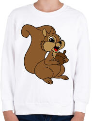 printfashion Mókus - Gyerek pulóver - Fehér (2790245)