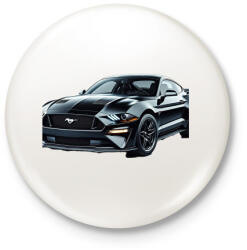 printfashion Mustang - Kitűző, hűtőmágnes - Fehér (15210857)