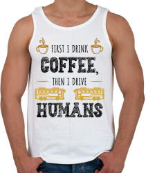 printfashion Then I drive humans - Férfi atléta - Fehér (7467663)