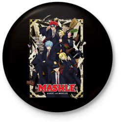 printfashion Mashle - Kitűző, hűtőmágnes - Fekete (16585476)