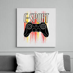 printfashion E-sport - Vászonkép - Fehér (6641033)