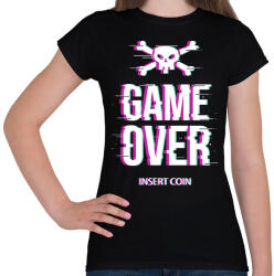 printfashion Game Over - Insert coin - Női póló - Fekete (5701013)