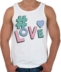 printfashion Hashtag LOVE - Férfi atléta - Fehér (4308167)