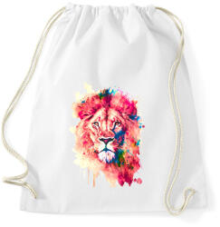 printfashion Színes oroszlán - Sportzsák, Tornazsák - Fehér (14009468)