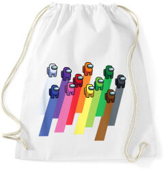 printfashion Among Us - Színes minta - Sportzsák, Tornazsák - Fehér (3936531)
