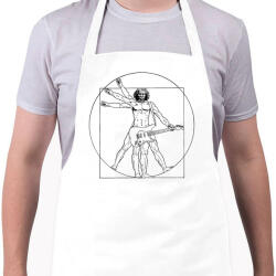 printfashion Gitáros ember - Kötény - Fehér (4912932)