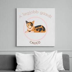 printfashion A legjobb gazdi - Calico - Vászonkép - Fehér (6640751)