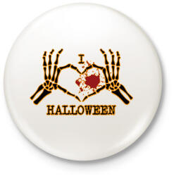 printfashion I love Halloween - Kitűző, hűtőmágnes - Fehér (8753789)