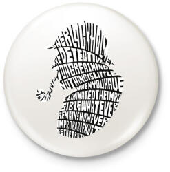 printfashion Holmes - Kitűző, hűtőmágnes - Fehér (3074301)