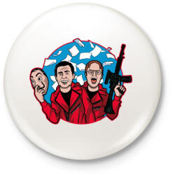 printfashion Dunder Mifflin - Kitűző, hűtőmágnes - Fehér (5086826)