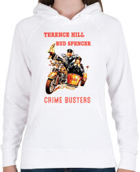 printfashion crime busters - Női kapucnis pulóver - Fehér (8958305)