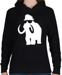 printfashion Laza mammut - Női kapucnis pulóver - Fekete (1609392)