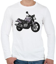 printfashion Honda Cb 500 y pc32szürke - Férfi hosszú ujjú póló - Fehér (2906592)