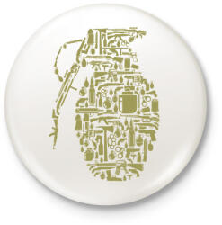 printfashion Gránát - Kitűző, hűtőmágnes - Fehér (3074155)