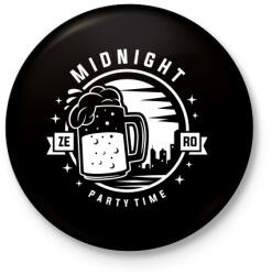 printfashion Sör Party - Kitűző, hűtőmágnes - Fekete (3092348)