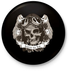 printfashion Szabadnak született - Kitűző, hűtőmágnes - Fekete (3094164)