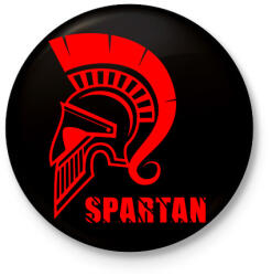 printfashion spartan - Kitűző, hűtőmágnes - Fekete (7600803)