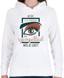 printfashion Az élet nem tökéletes - Női kapucnis pulóver - Fehér (6551010)