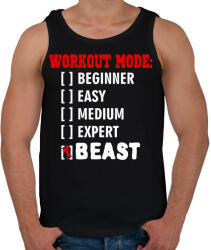 printfashion Workout mode: BEAST - Férfi atléta - Fekete (951979)