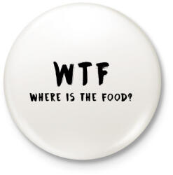 printfashion WTF hol van a kajám? - Kitűző, hűtőmágnes - Fehér (3088656)