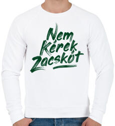 printfashion nem-kerek-zacskot-paint-darkgreen - Férfi pulóver - Fehér (1073665)
